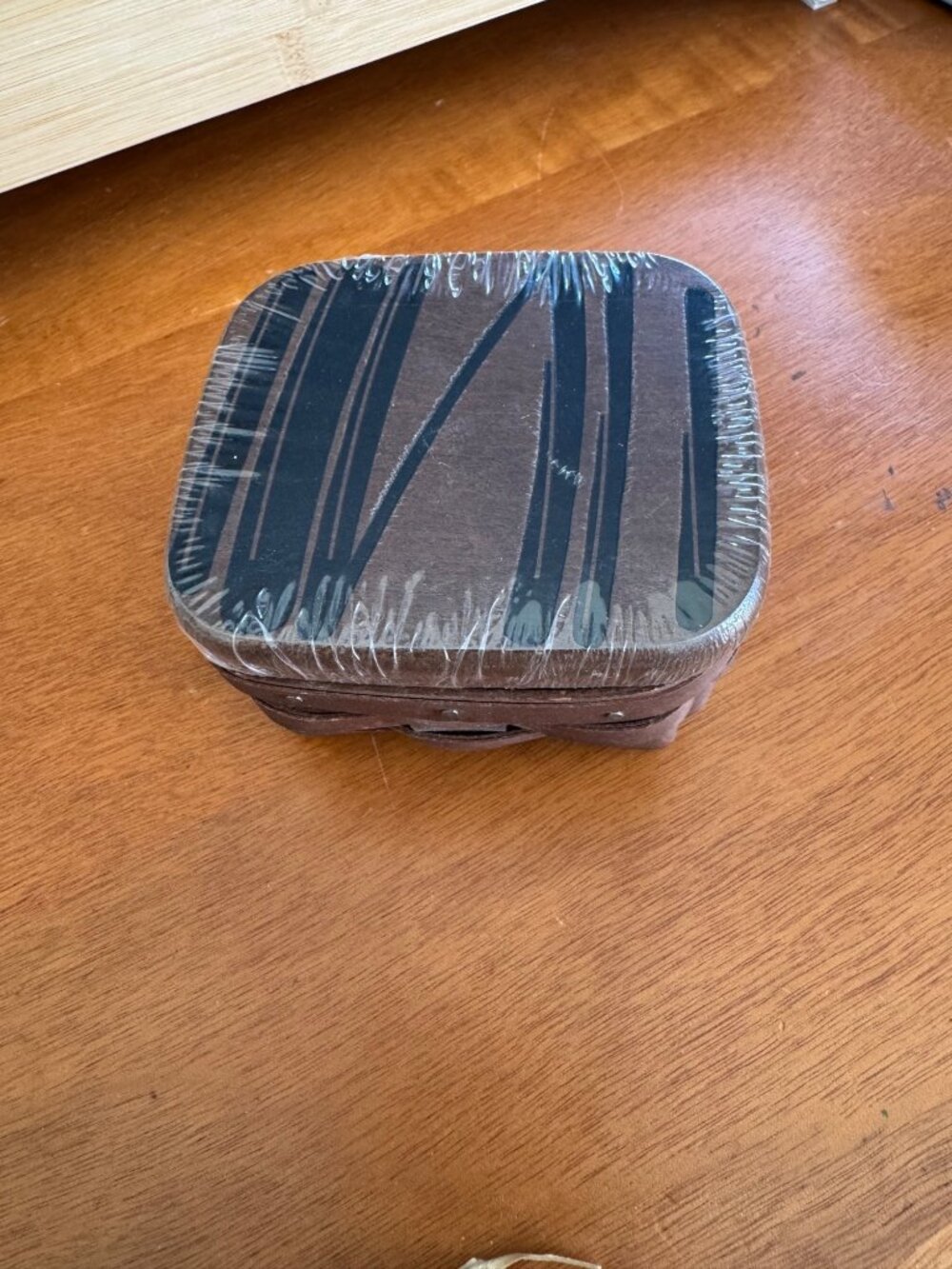 Longaberger Chocolate Swirl Handmade Basket Lid Plastic Insert Set 3 Piece 2015 - Picture 7 of 11
